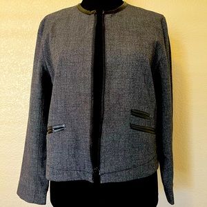 GAP women’s jacket size Medium - black  with faux leather detail. Like new.